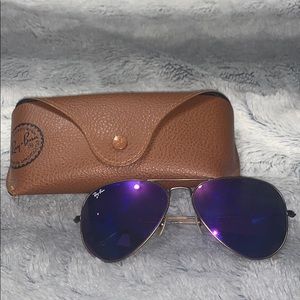 Purple Aviator Ray Bans